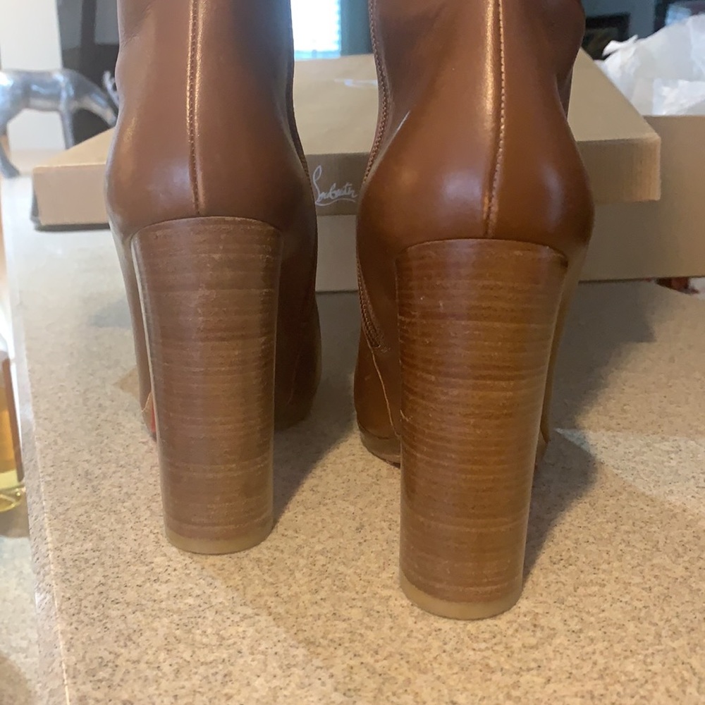 Christian Louboutin Calfskin Brosse Mirabelle 120 Tall Boots rare find! - Picture 4 of 6